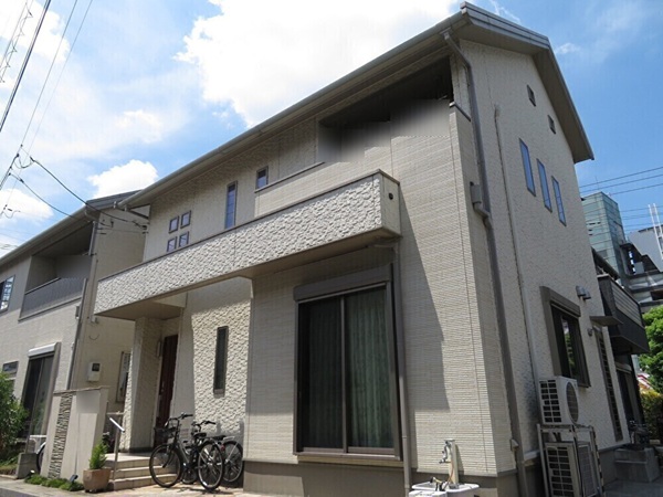 さいたま市見沼区・J様|屋根塗装(コロニアル)・外壁塗装(サイディング)_施工前