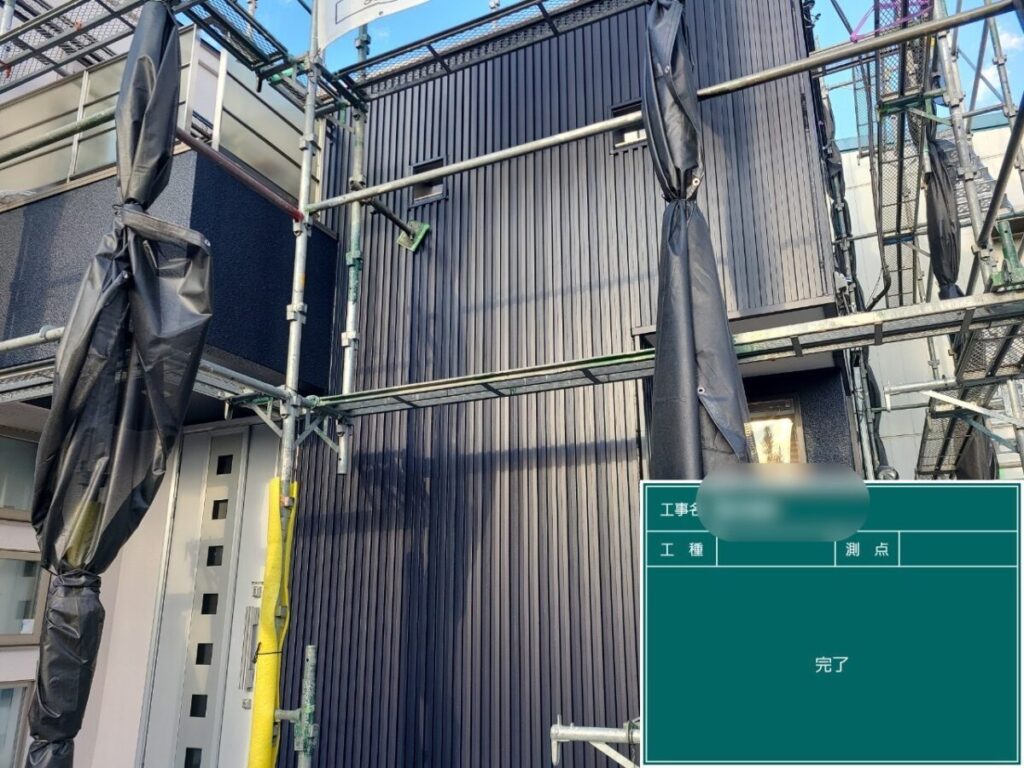 足場解体前に最終検査