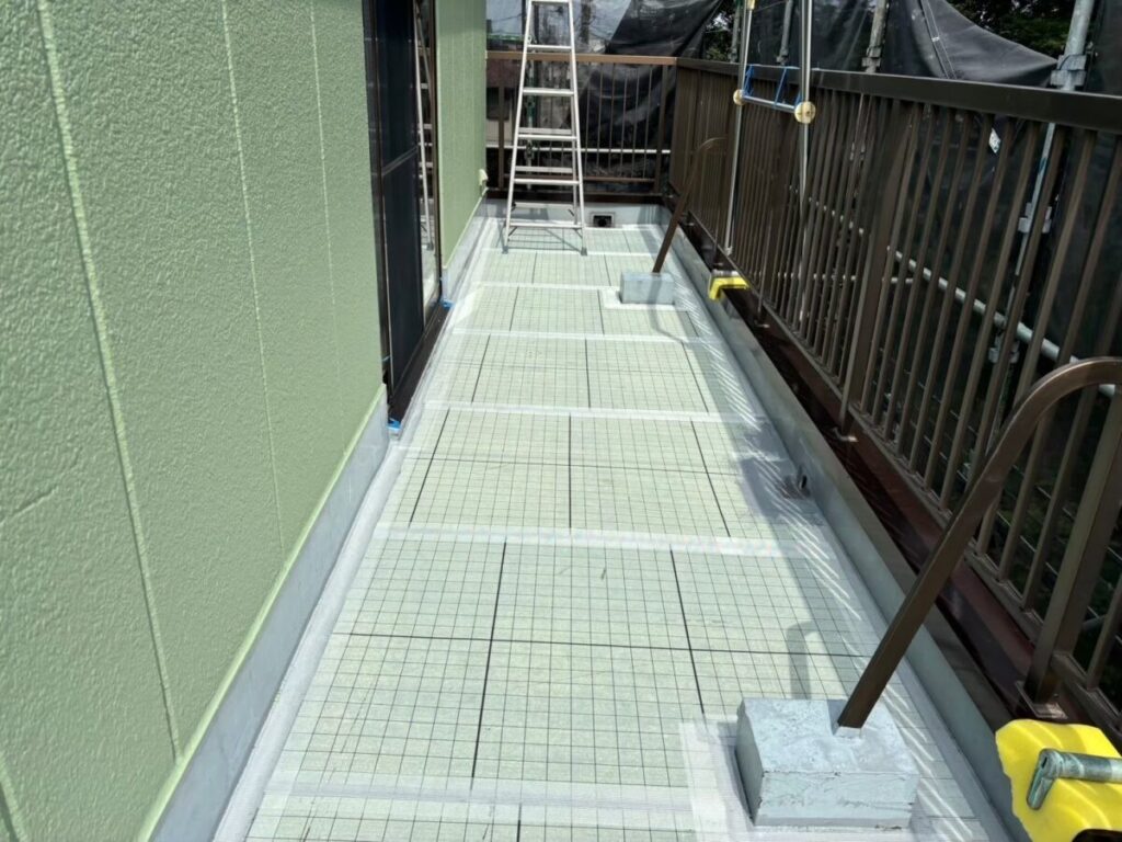 通気緩衝シート設置