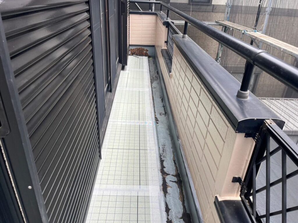 通気緩衝シート設置