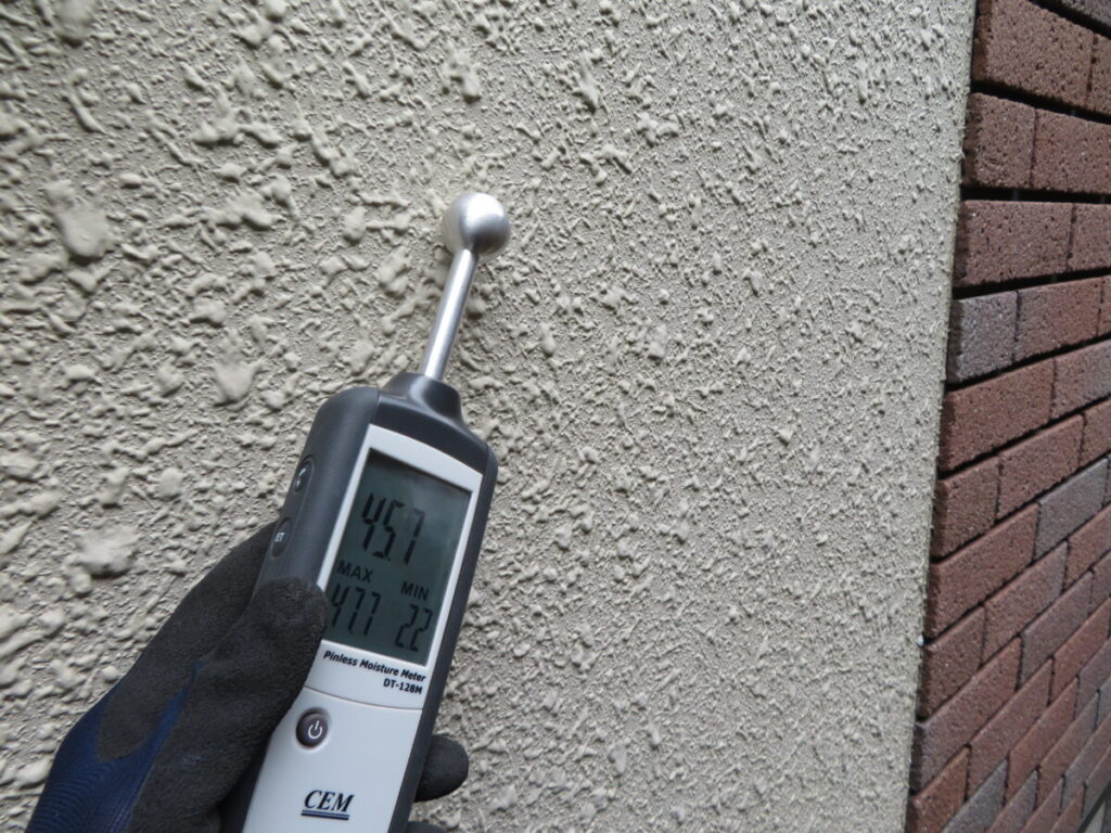 外壁含水率45.7％