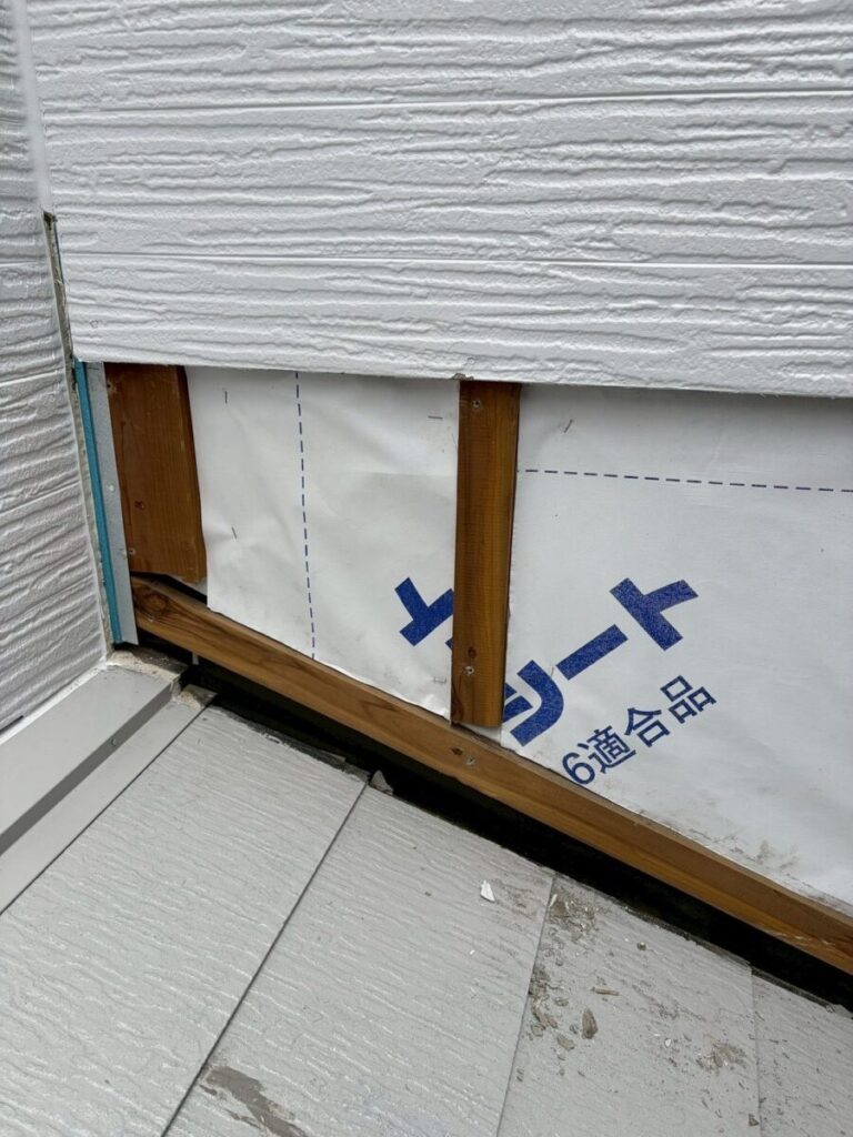 腐食外壁の撤去