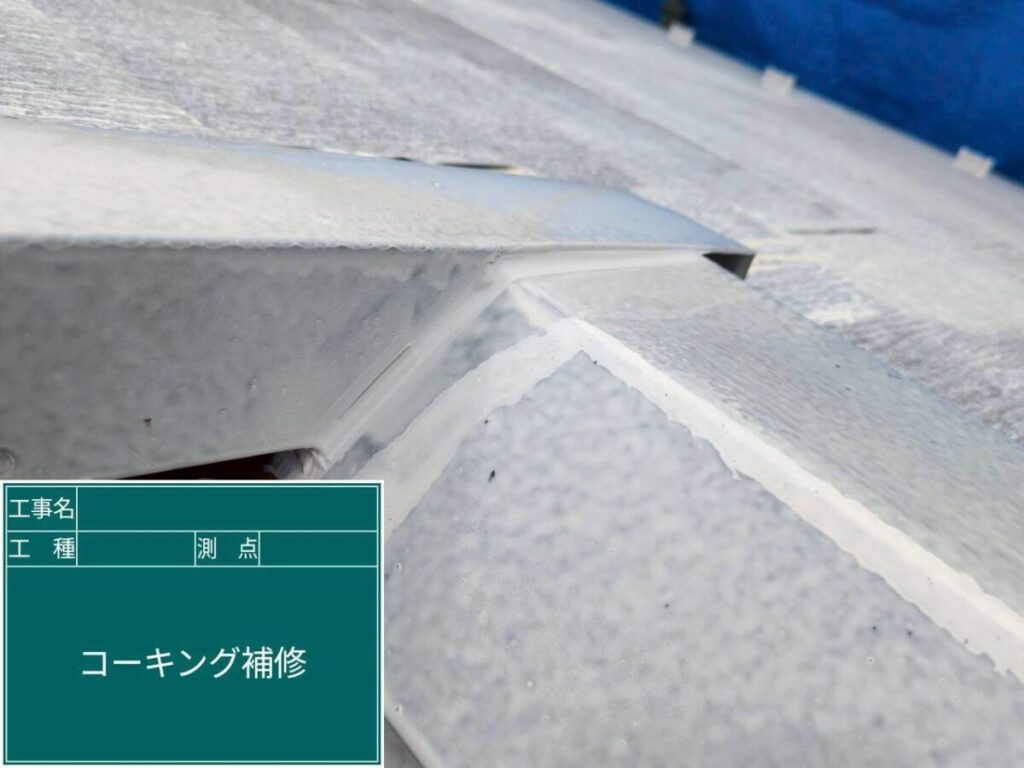 棟板金コーキング交換