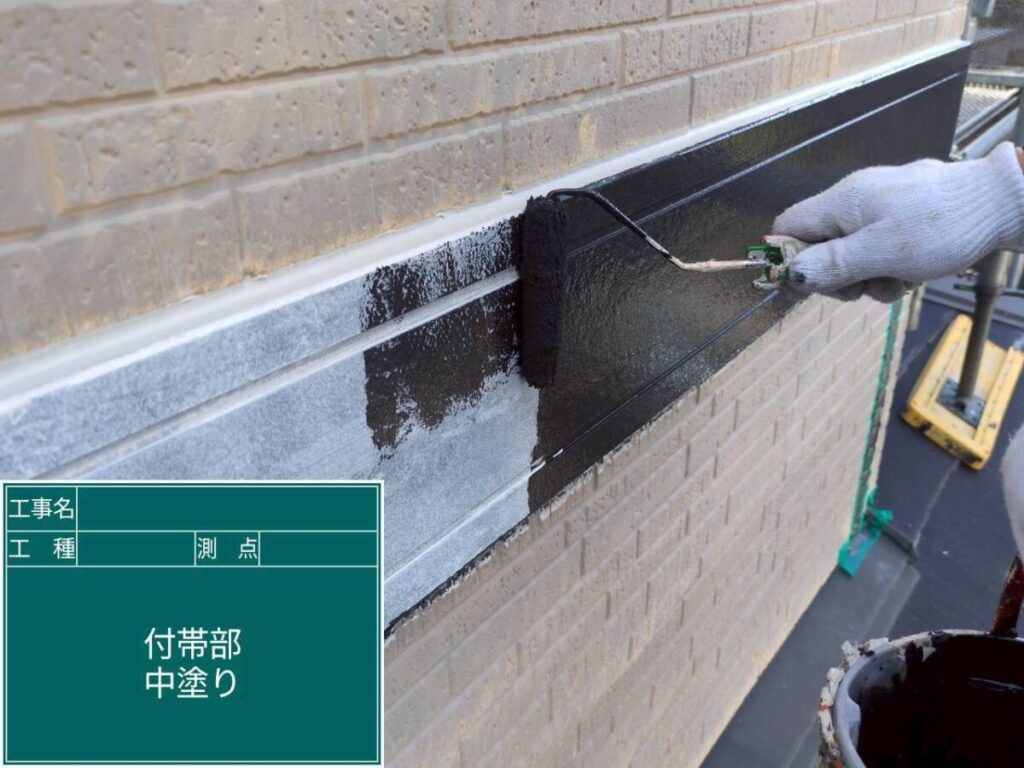 帯板の塗装