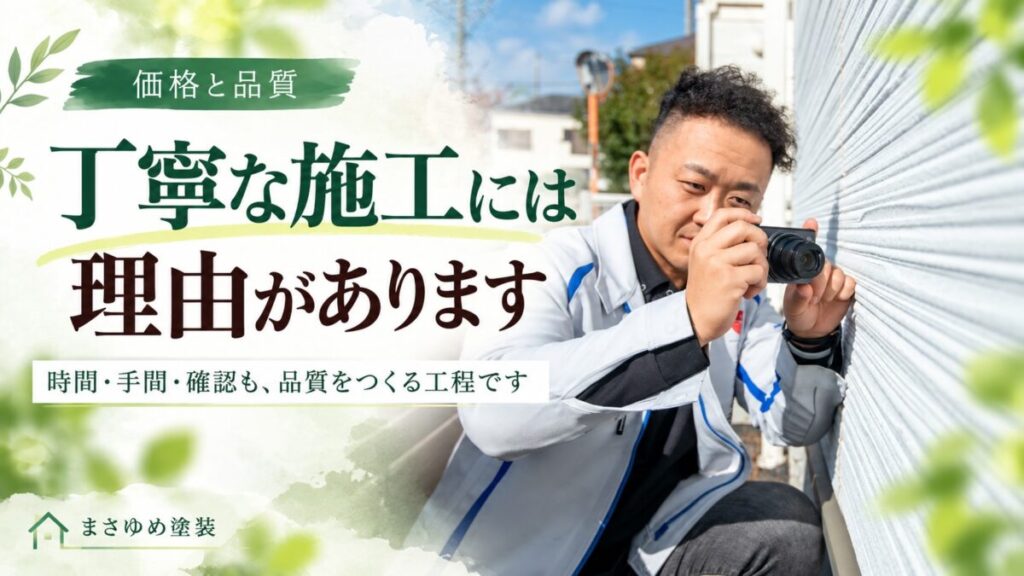 丁寧な施工の理由