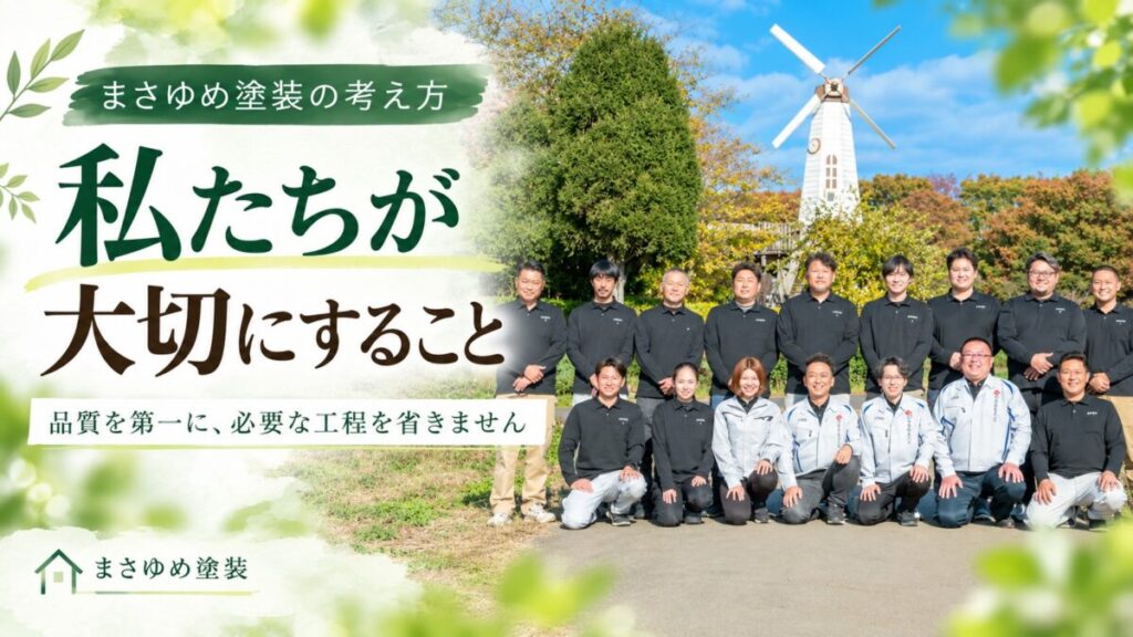 まさゆめ塗装が大切にしていること